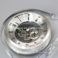 Reloj de cristal oval en blanco de la moda para el escritorio